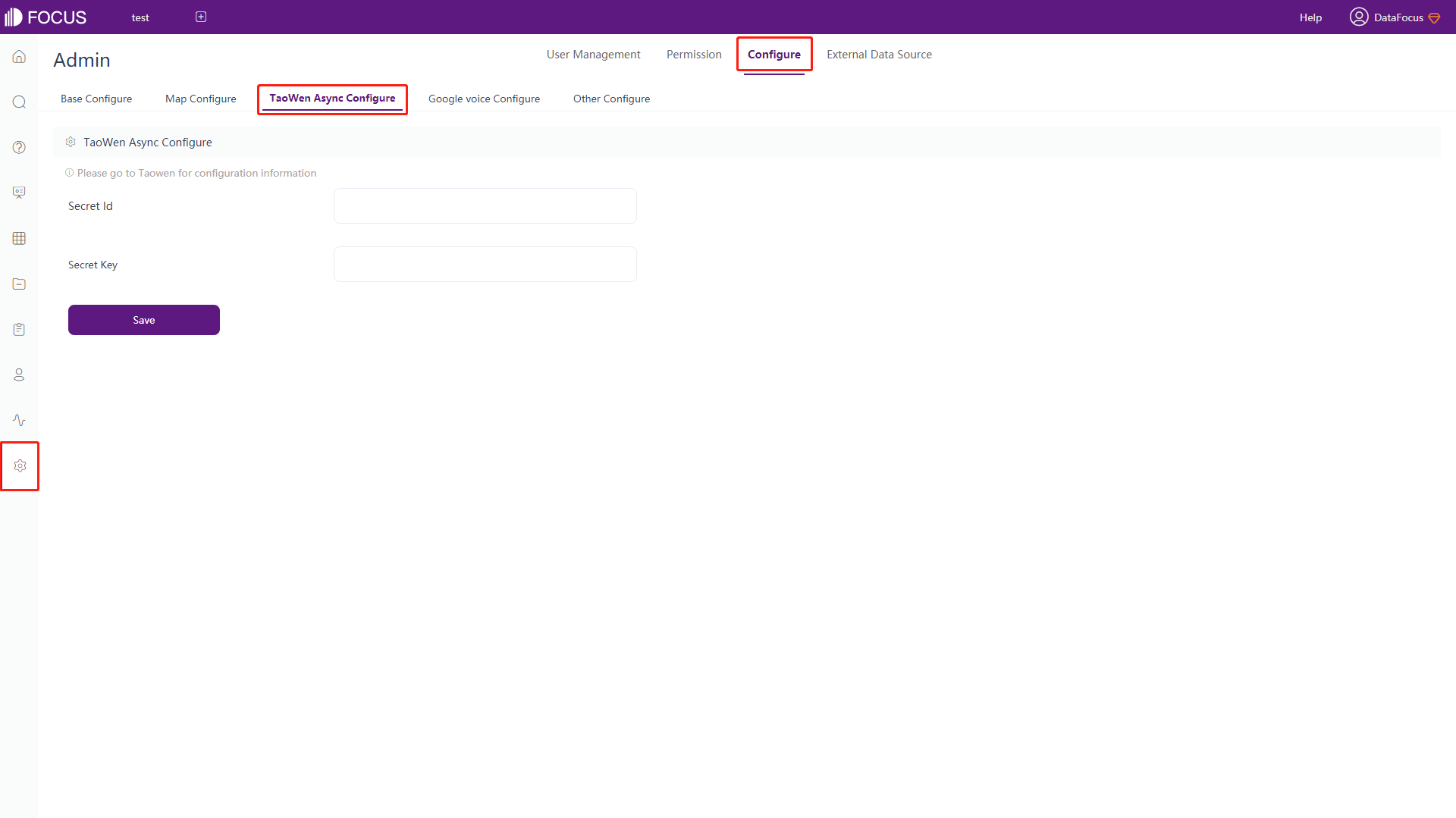 Figure 10-3-14 Taowen sync configuration